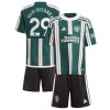 Camisola Manchester United Wan-Bissaka 29 Criança 2º Equipamento 2023-24 Manga Curta
